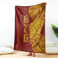 Tonga 676 Ngatu Tribal Tattoo Blanket