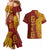 Tonga 676 Ngatu Tribal Tattoo Couples Matching Mermaid Dress and Hawaiian Shirt
