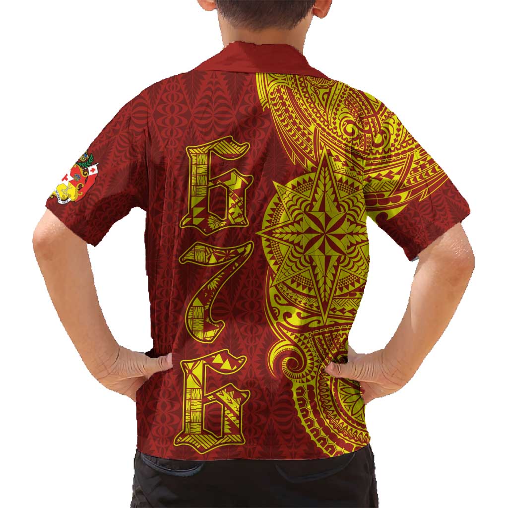 Tonga 676 Ngatu Tribal Tattoo Family Matching Long Sleeve Bodycon Dress and Hawaiian Shirt LT03 - Polynesian Pride