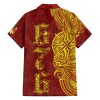 Tonga 676 Ngatu Tribal Tattoo Family Matching Long Sleeve Bodycon Dress and Hawaiian Shirt LT03 - Polynesian Pride