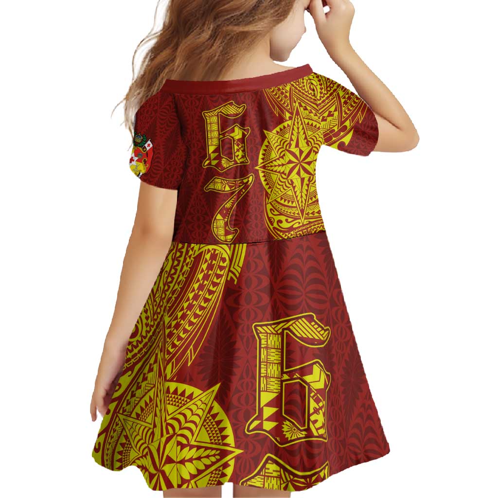 Tonga 676 Ngatu Tribal Tattoo Family Matching Short Sleeve Bodycon Dress and Hawaiian Shirt LT03 - Polynesian Pride