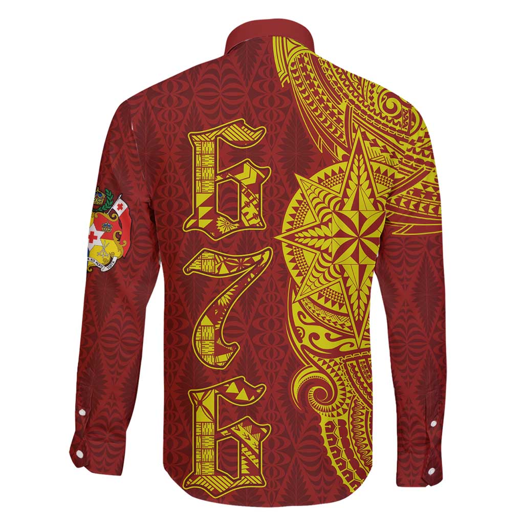 Tonga 676 Ngatu Tribal Tattoo Family Matching Short Sleeve Bodycon Dress and Hawaiian Shirt LT03 - Polynesian Pride