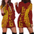 Tonga 676 Ngatu Tribal Tattoo Hoodie Dress