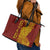 Tonga 676 Ngatu Tribal Tattoo Leather Tote Bag