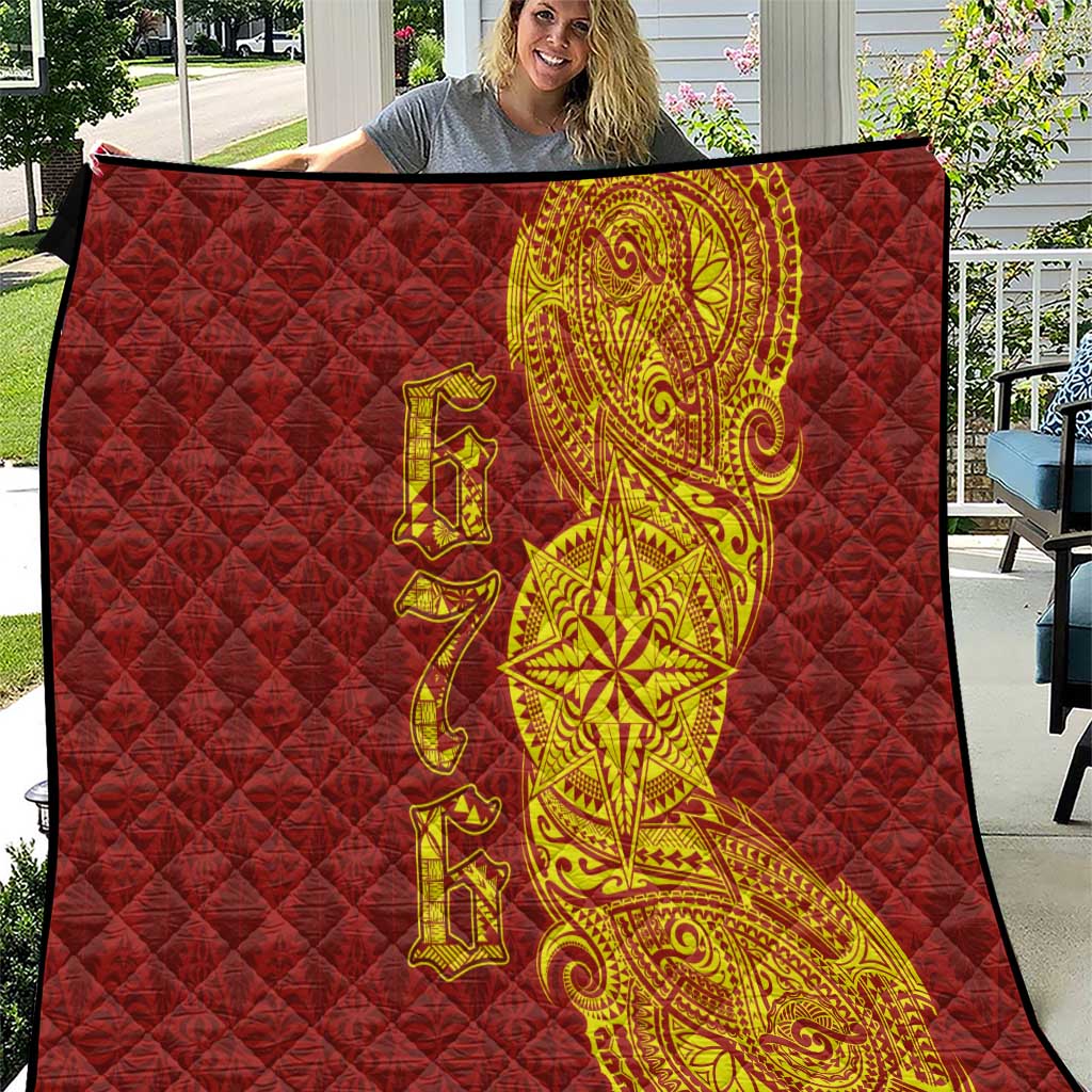 Tonga 676 Ngatu Tribal Tattoo Quilt