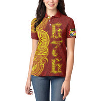 Tonga 676 Ngatu Tribal Tattoo Women Polo Shirt