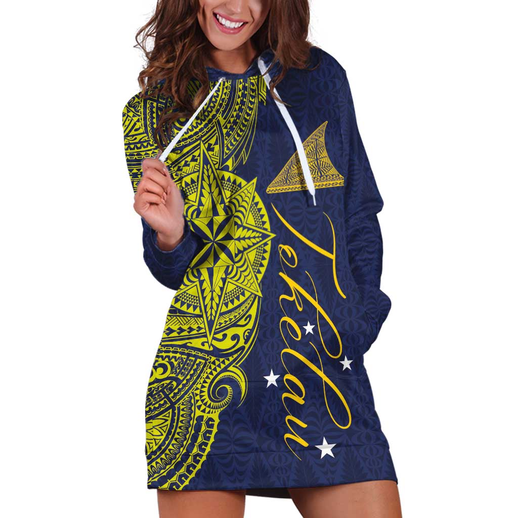 Personalised Tokelau Classic Ngatu Motifs Hoodie Dress