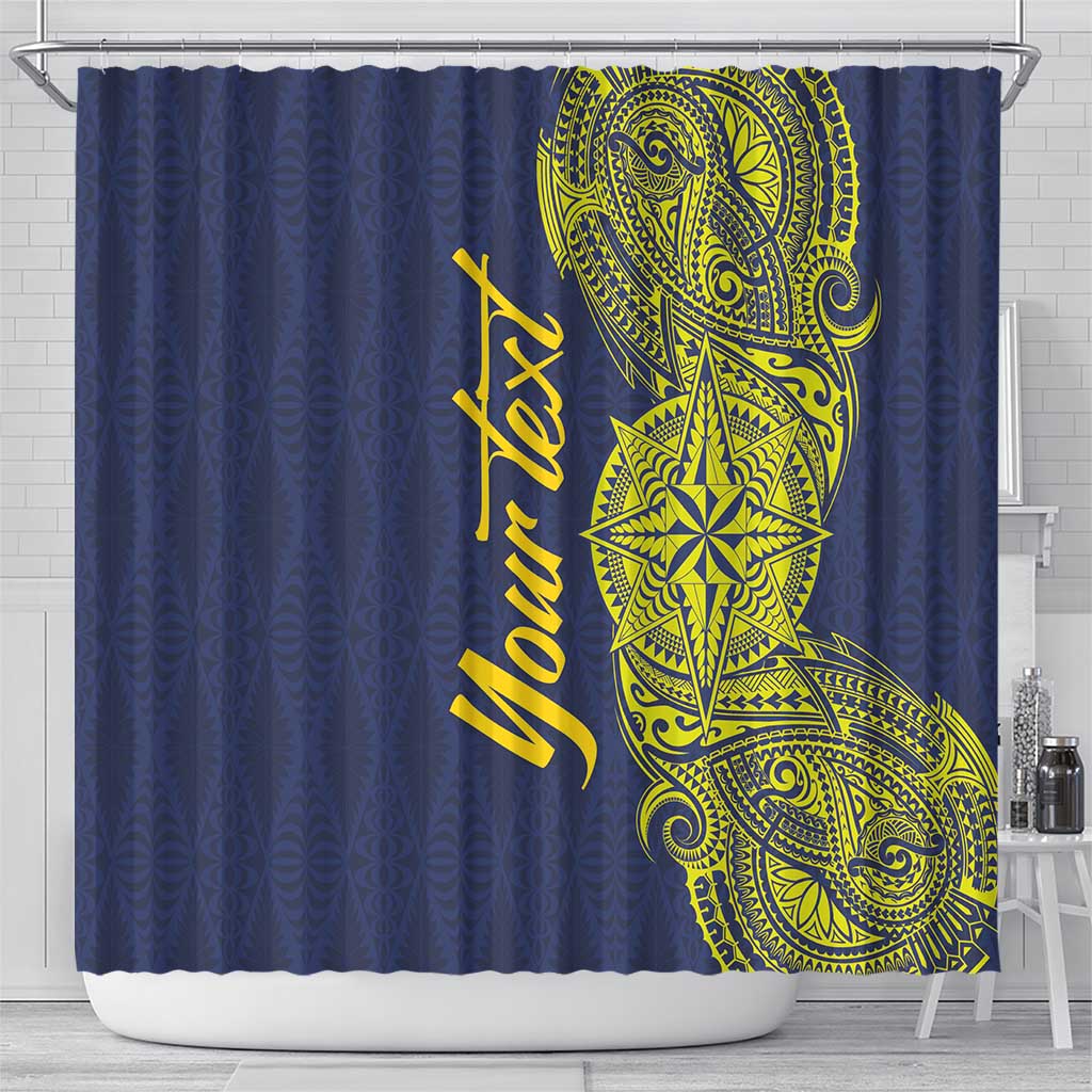 Personalised Tokelau Classic Ngatu Motifs Shower Curtain