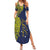 Personalised Tokelau Classic Ngatu Motifs Summer Maxi Dress