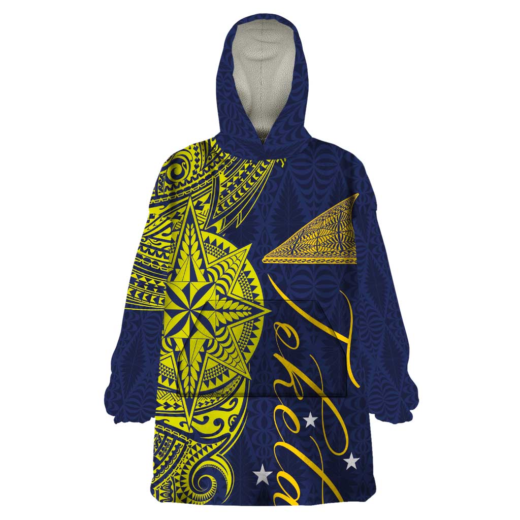 Personalised Tokelau Classic Ngatu Motifs Wearable Blanket Hoodie