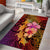 Hawaiian Hibiscus Turtle Tribal Polynesian Pattern Area Rug Colorful Color