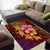 Hawaiian Hibiscus Turtle Tribal Polynesian Pattern Area Rug Colorful Color