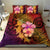 Hawaiian Hibiscus Turtle Tribal Polynesian Pattern Bedding Set Colorful Color