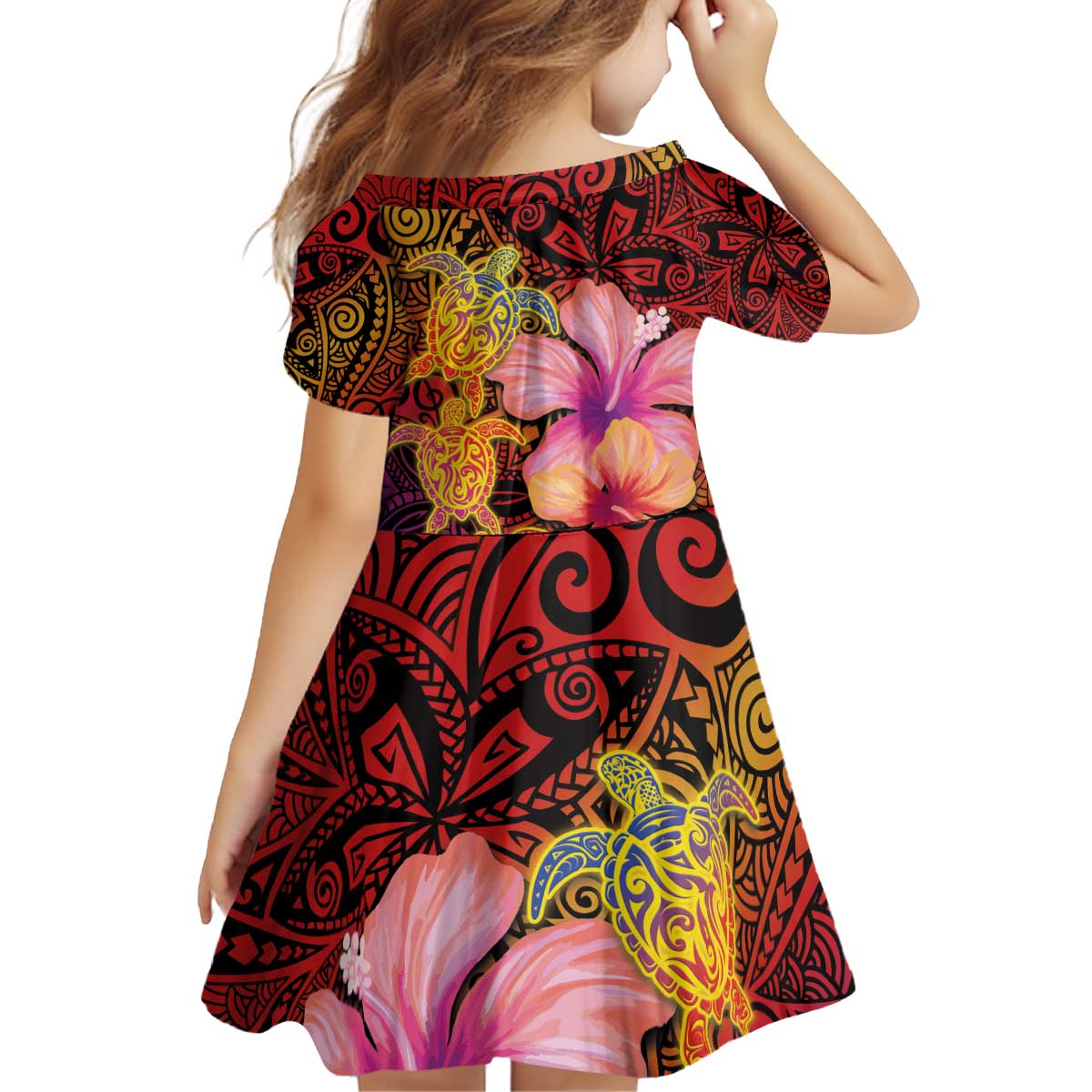 Hawaiian Hibiscus Turtle Tribal Polynesian Pattern Family Matching Puletasi and Hawaiian Shirt Colorful Color LT03 - Polynesian Pride