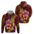 Hawaiian Hibiscus Turtle Tribal Polynesian Pattern Hoodie Colorful Color