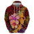 Hawaiian Hibiscus Turtle Tribal Polynesian Pattern Hoodie Colorful Color