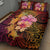 Hawaiian Hibiscus Turtle Tribal Polynesian Pattern Quilt Bed Set Colorful Color