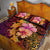 Hawaiian Hibiscus Turtle Tribal Polynesian Pattern Quilt Bed Set Colorful Color