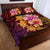 Hawaiian Hibiscus Turtle Tribal Polynesian Pattern Quilt Bed Set Colorful Color