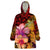 Hawaiian Hibiscus Turtle Tribal Polynesian Pattern Wearable Blanket Hoodie Colorful Color