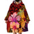 Hawaiian Hibiscus Turtle Tribal Polynesian Pattern Wearable Blanket Hoodie Colorful Color