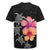 Hawaiian Hibiscus Turtle Tribal Polynesian Pattern Rugby Jersey Black Color