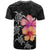 Hawaiian Hibiscus Turtle Tribal Polynesian Pattern T Shirt Black Color