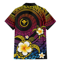 Hawaiian Plumeria Turtle Tribal Spiral Polynesian Tattoo Family Matching Mermaid Dress and Hawaiian Shirt Fanciful Color
