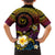 Hawaiian Plumeria Turtle Tribal Spiral Polynesian Tattoo Family Matching Tank Maxi Dress and Hawaiian Shirt Fanciful Color