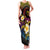 Hawaiian Plumeria Turtle Tribal Spiral Polynesian Tattoo Family Matching Tank Maxi Dress and Hawaiian Shirt Fanciful Color