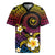 Hawaiian Plumeria Turtle Tribal Spiral Polynesian Tattoo Rugby Jersey Fanciful Color