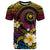 Hawaiian Plumeria Turtle Tribal Spiral Polynesian Tattoo T Shirt Fanciful Color