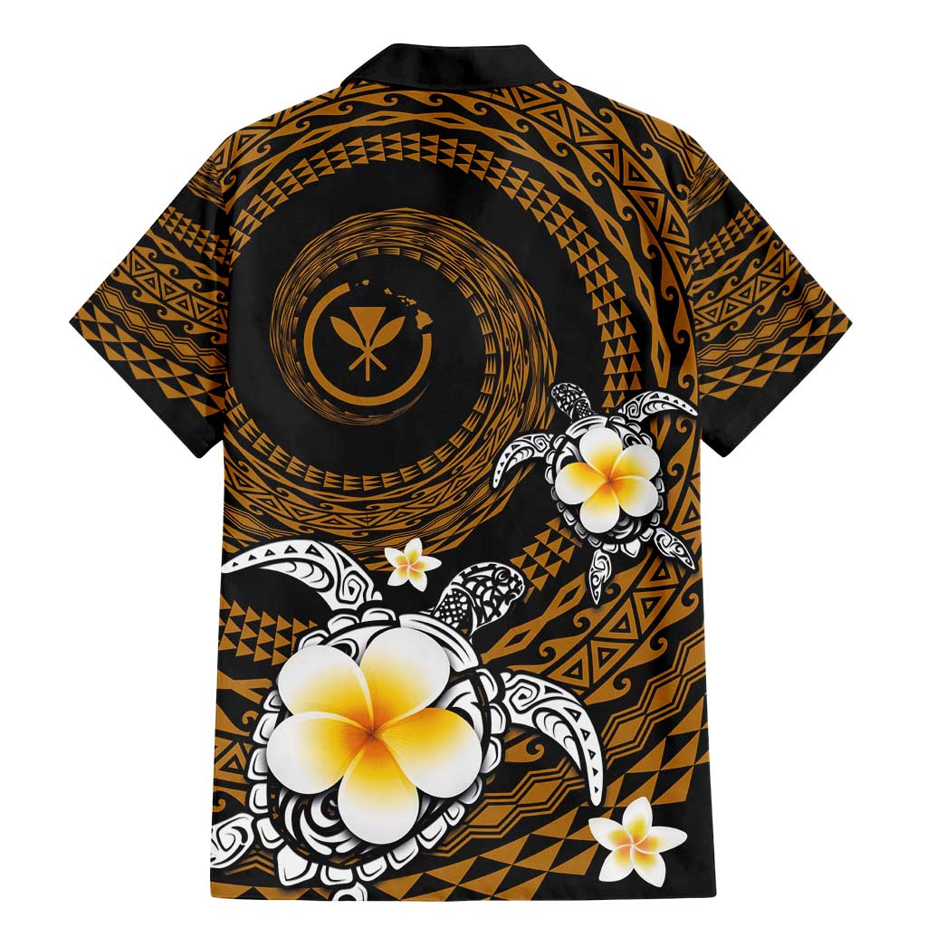 Hawaiian Plumeria Turtle Tribal Spiral Polynesian Tattoo Family Matching Mermaid Dress and Hawaiian Shirt Gold Color