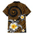 Hawaiian Plumeria Turtle Tribal Spiral Polynesian Tattoo Hawaiian Shirt Gold Color