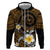 Hawaiian Plumeria Turtle Tribal Spiral Polynesian Tattoo Hoodie Gold Color