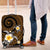 Hawaiian Plumeria Turtle Tribal Spiral Polynesian Tattoo Luggage Cover Gold Color