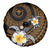 Hawaiian Plumeria Turtle Tribal Spiral Polynesian Tattoo Spare Tire Cover Gold Color