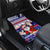 Custom American Samoa Christmas Car Mats Samoan Coat of Arms and Cool Santa Ornament Style LT03 - Polynesian Pride