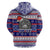 Custom American Samoa Christmas Hoodie Samoan Coat of Arms and Cool Santa Ornament Style LT03 - Polynesian Pride