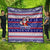 Custom American Samoa Christmas Quilt Samoan Coat of Arms and Cool Santa Ornament Style LT03 - Polynesian Pride