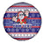 Custom American Samoa Christmas Spare Tire Cover Samoan Coat of Arms and Cool Santa Ornament Style LT03 Blue - Polynesian Pride