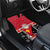 Papua New Guinea Christmas Car Mats Santa With Flag Of PNG Polynesian Tribal Xmas Vibe LT03 - Polynesian Pride