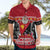 Papua New Guinea Christmas Hawaiian Shirt Santa With Flag Of PNG Polynesian Tribal Xmas Vibe LT03 - Polynesian Pride