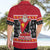 Custom Papua New Guinea Christmas Hawaiian Shirt Santa With Flag Of PNG Polynesian Tribal Xmas Vibe LT03 - Polynesian Pride