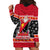 Custom Papua New Guinea Christmas Hoodie Dress Santa With Flag Of PNG Polynesian Tribal Xmas Vibe LT03 - Polynesian Pride