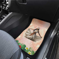 Woman Polynesian Tattoos Car Mats Tropical Flower - Peach Fuzz Color LT03 - Polynesian Pride