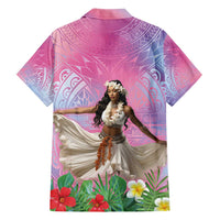 Woman Polynesian Tattoos Family Matching Puletasi and Hawaiian Shirt Tropical Flower - Sweets Vibrant Color LT03 - Polynesian Pride