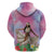 Woman Polynesian Tattoos Hoodie Tropical Flower - Sweets Vibrant Color