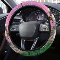 Woman Polynesian Tattoos Steering Wheel Cover Tropical Flower - Sweets Vibrant Color