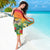 Woman Polynesian Tattoos Sarong Tropical Flower - Vibrant Hot Color
